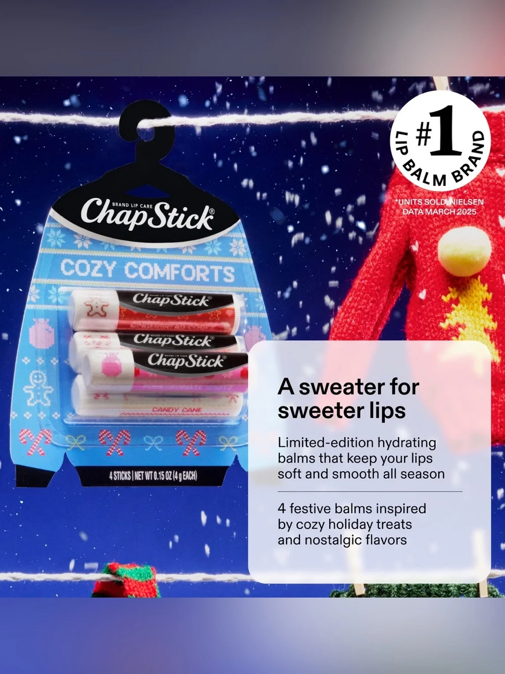 Special Edition Chapstick Cozy Comforts Lip Balm Multi Packs 2 (4 packs)